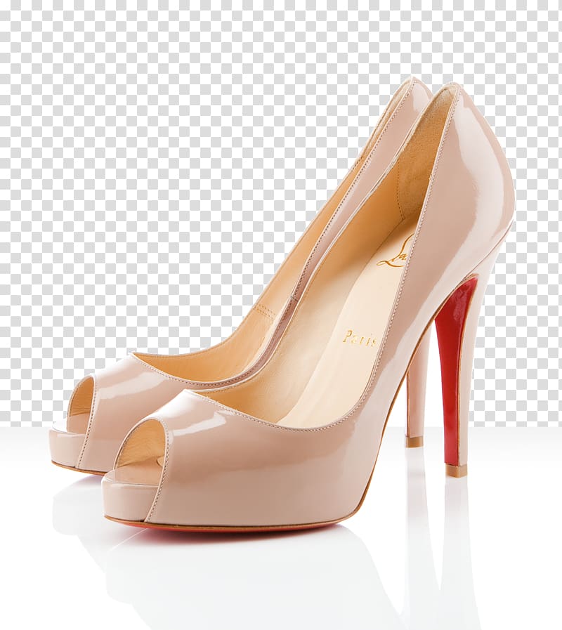 Court shoe Peep-toe shoe Patent leather High-heeled footwear, louboutin transparent background PNG clipart