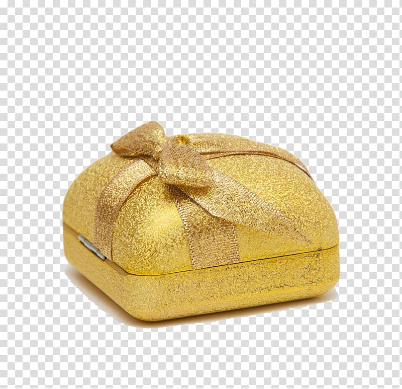 Paper Box Gift Packaging and labeling, Golden Gift transparent background PNG clipart
