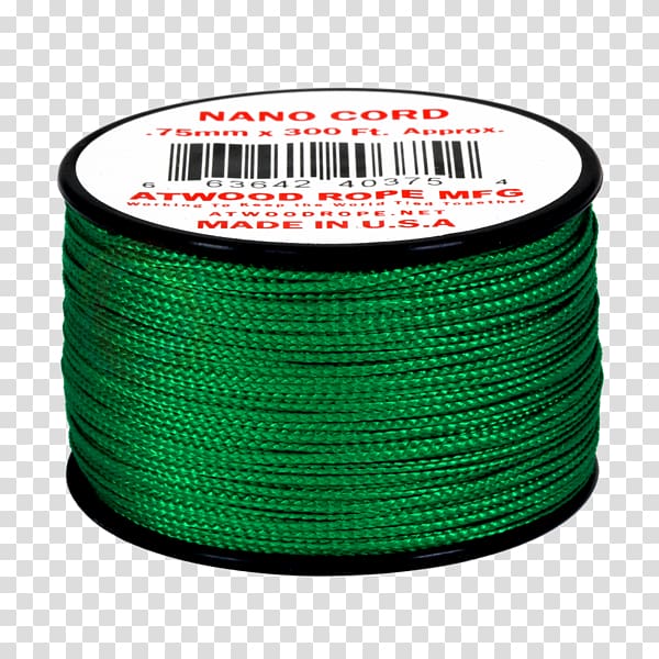 Rope Parachute cord Green Twine Red, rope transparent background PNG clipart