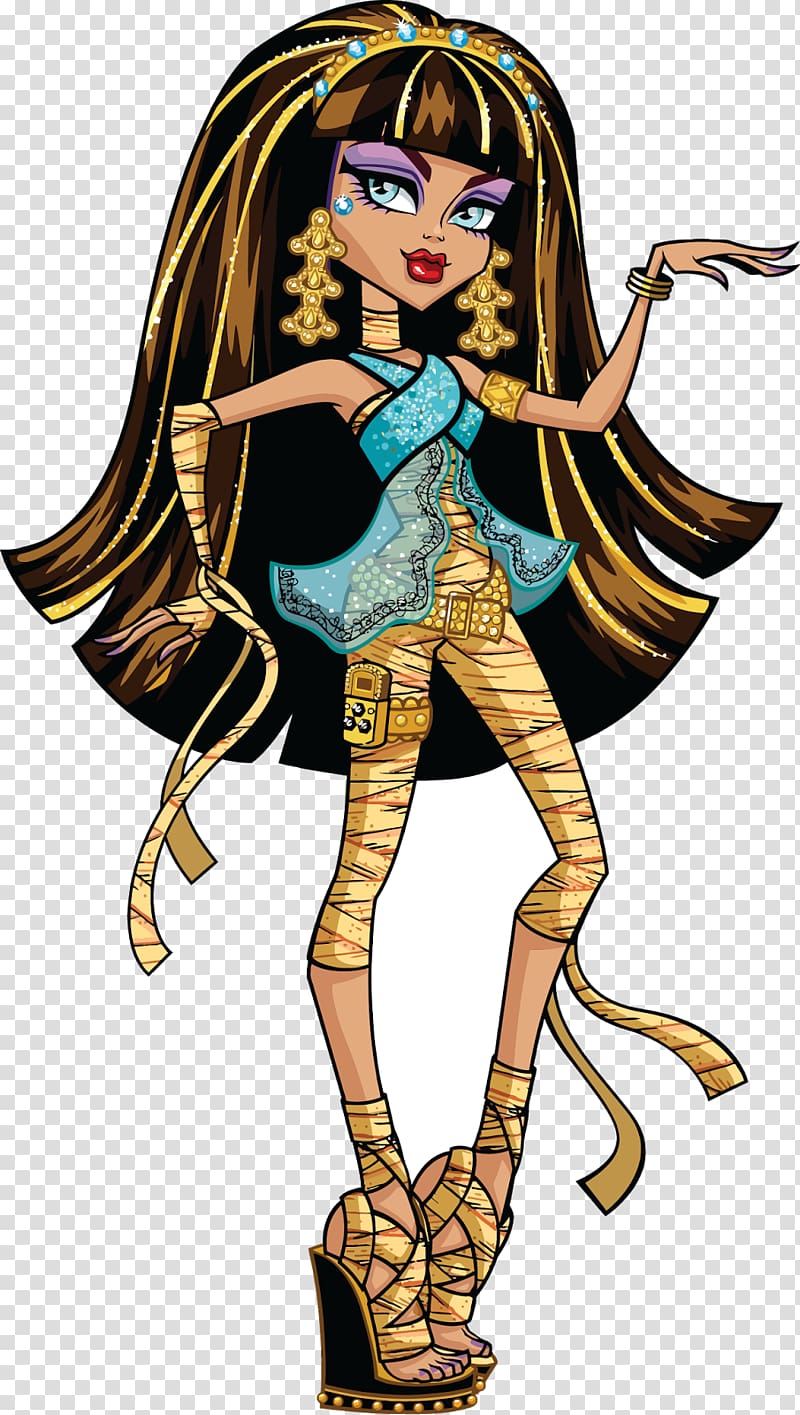 Cleo DeNile Nefera De Nile Monster High Clawdeen Wolf Doll, doll transparent background PNG clipart