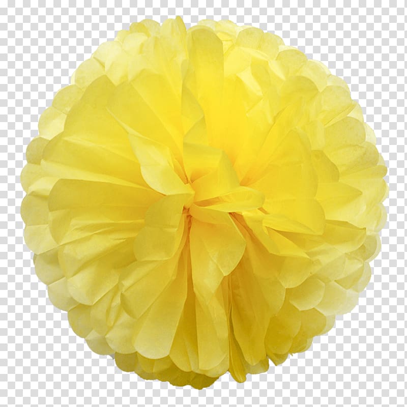 Pom-pom Paper Yellow Wedding Color, light yellow transparent background PNG clipart