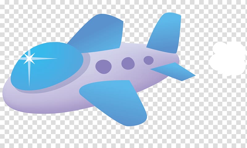 Airplane Blue Cartoon Aircraft, Blue cartoon airplane transparent background PNG clipart