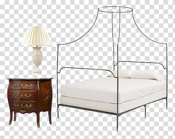 Bed frame Canopy bed Table Mattress, Canopy Bed transparent background PNG clipart