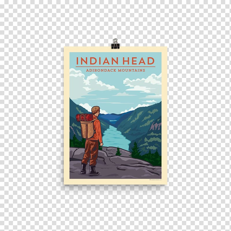 Pure Adirondacks Hiking Indian Head Trail map Paper, indian skull transparent background PNG clipart