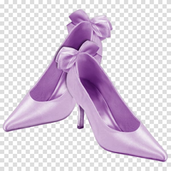 Purple High-heeled footwear Shoe Ballet flat, Purple high heels transparent background PNG clipart