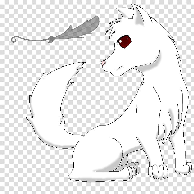 Cat Drawing Nightcore Mammal Whiskers, white wolf transparent background PNG clipart