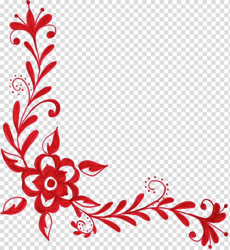 Flower Red Ornament , red flower transparent background PNG clipart