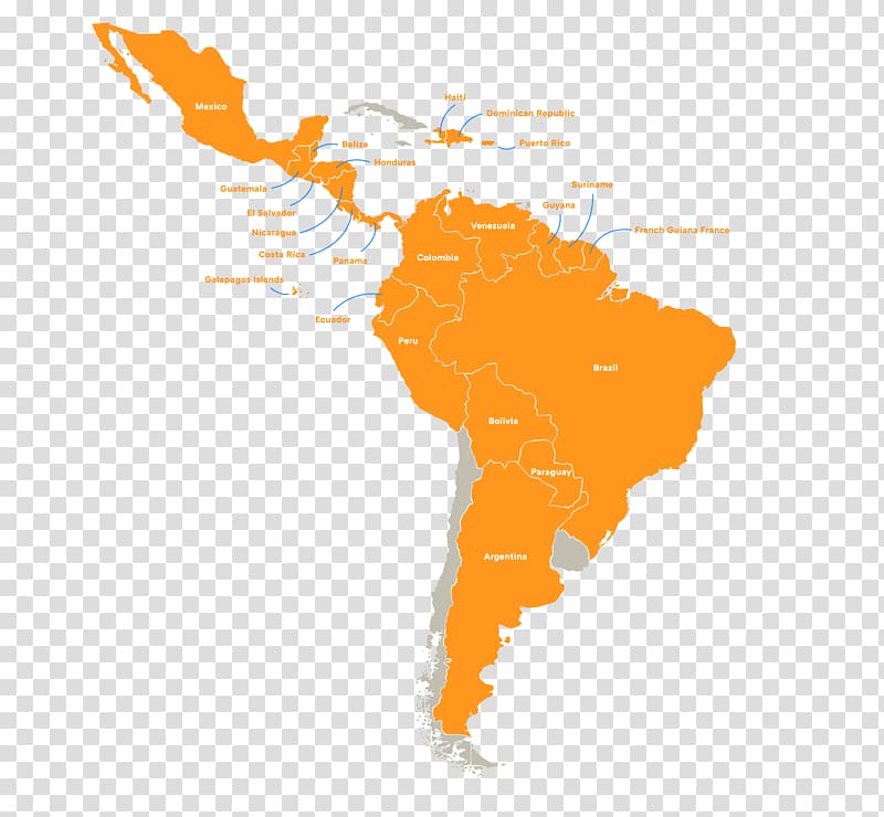 South America Latin America Map, map transparent background PNG clipart