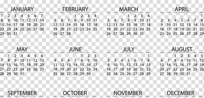 Calendar date 0 Public holiday, others transparent background PNG clipart