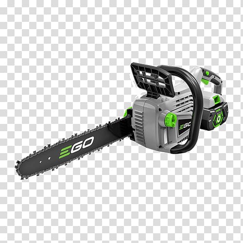 EGO POWER+ Chainsaw Cordless Lithium-ion battery Tool, chainsaw transparent background PNG clipart