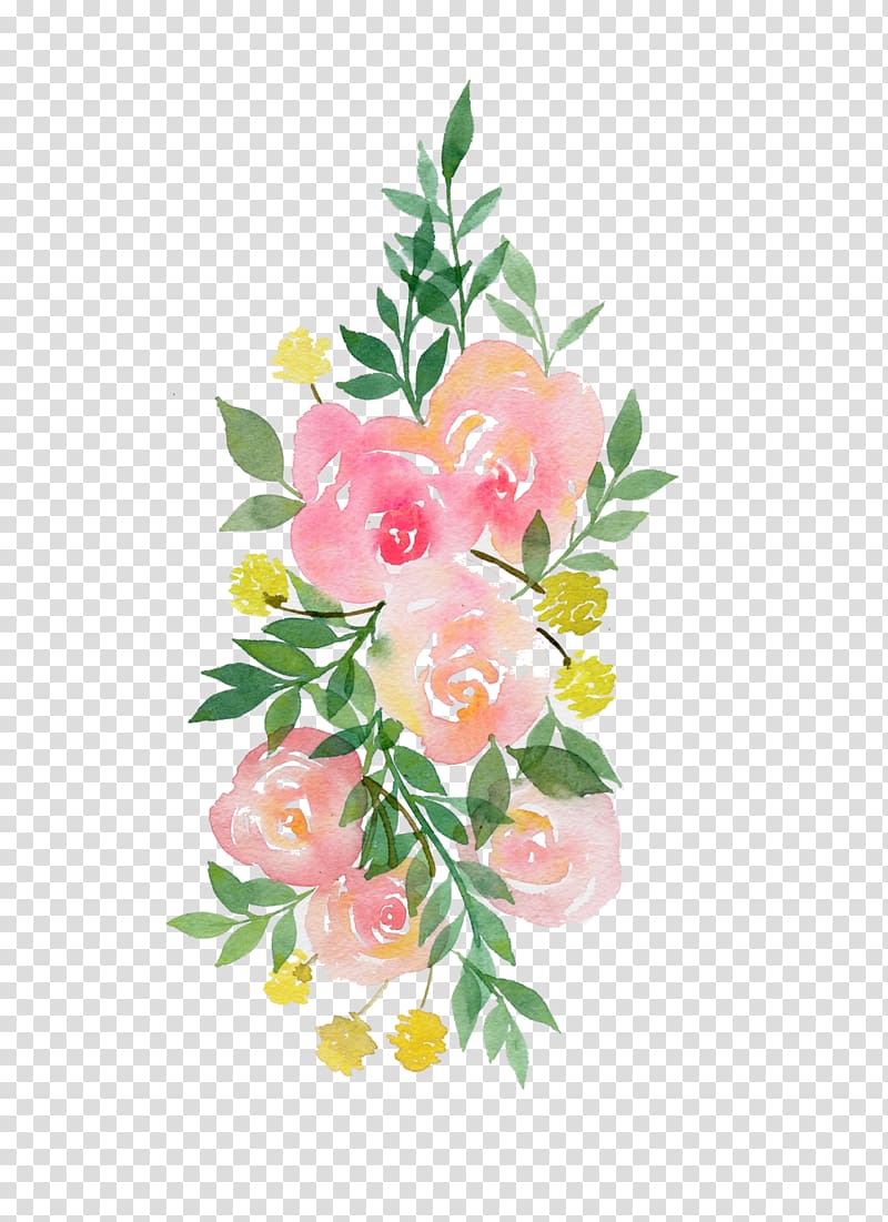 pink rose , Flower Paper Watercolor painting, watercolor flower transparent background PNG clipart