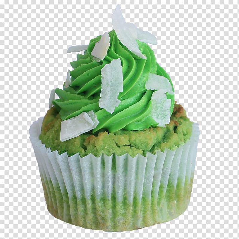 Cupcake Frosting & Icing Cream Pandan cake, cup cake transparent background PNG clipart