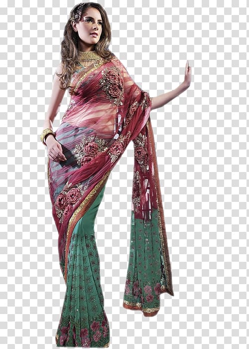 Sari Maroon Dress, dress transparent background PNG clipart