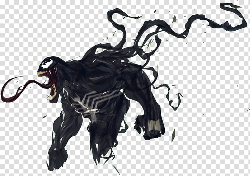 Venom illustration, Marvel: Avengers Alliance Spider-Man Eddie Brock Venom, venom transparent background PNG clipart