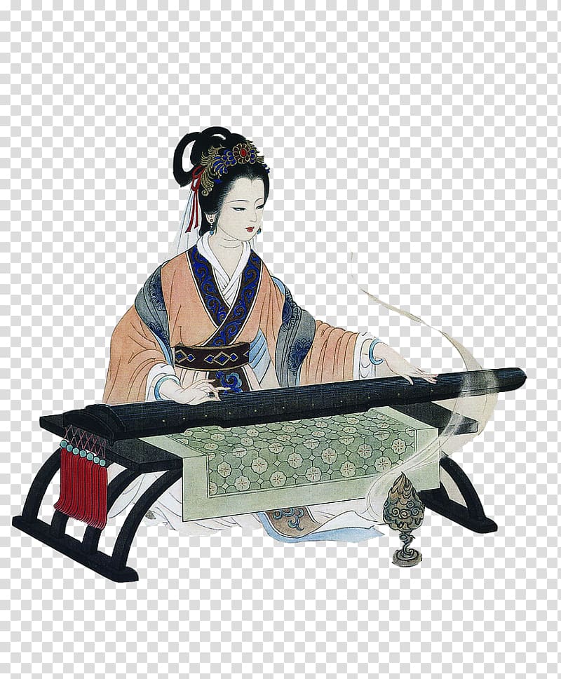 China Guqin Musical instrument Zither, Piano transparent background PNG clipart