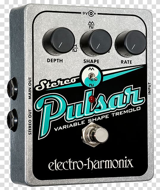 Electro-Harmonix Stereo Pulsar Effects Processors & Pedals Tremolo Electric guitar, electric guitar transparent background PNG clipart