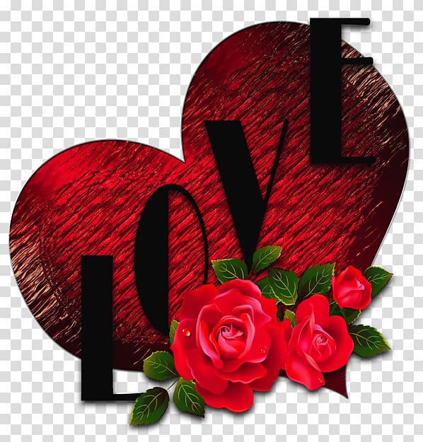 Rose Heart , Heart with Roses and Love , red roses and love text overlay transparent background PNG clipart