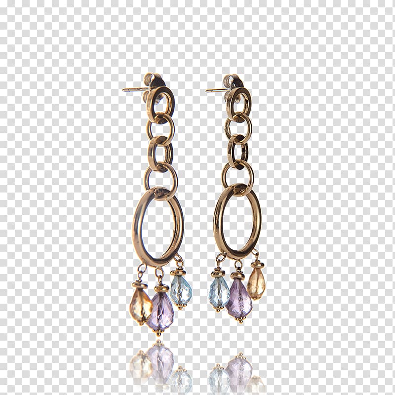 Amethyst Earring Body Jewellery Purple, Jewellery transparent background PNG clipart