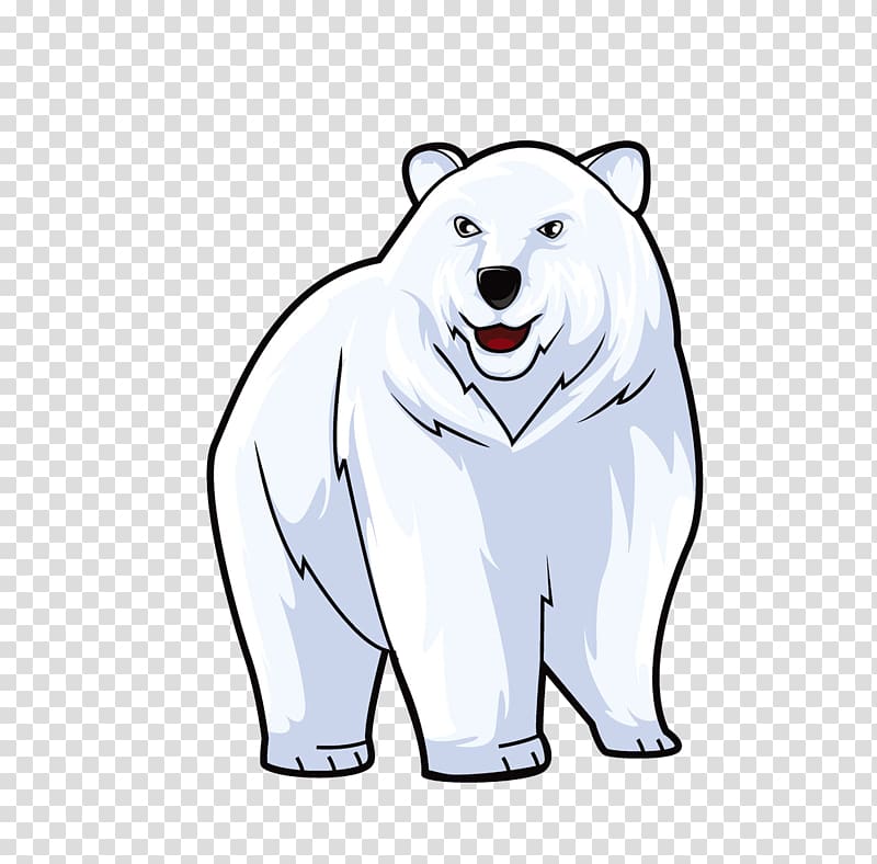 Polar bear Cartoon, Polar bear transparent background PNG clipart