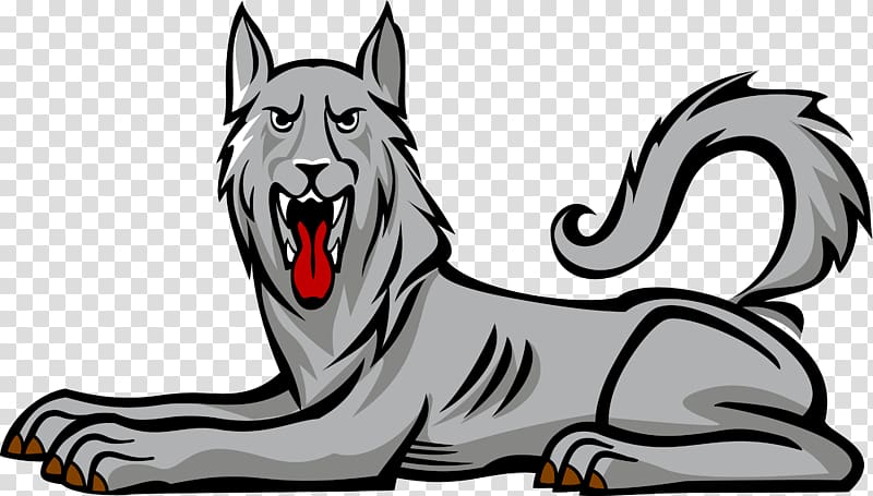 Gray wolf Wolves in heraldry Coat of arms Crest, lie down transparent background PNG clipart