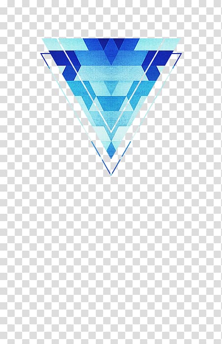 geometric blue and teal triangle illustratio, Triangle Geometry Pattern, Inverted triangle transparent background PNG clipart
