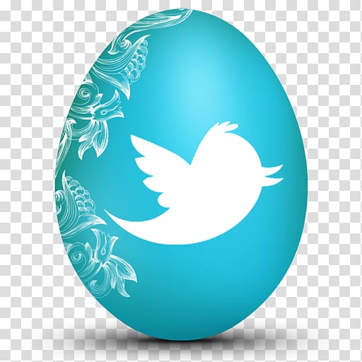 green and white Twitter logo illustration, computer turquoise aqua sphere easter egg, Twitter white transparent background PNG clipart