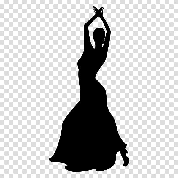 Flamenco Dancer Silhouette , Sevillana transparent background PNG clipart