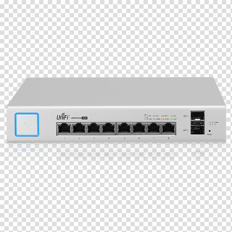 Power over Ethernet Ubiquiti Networks Network switch Ubiquiti UniFi Switch Small form-factor pluggable transceiver, Wireless Network Interface Controller transparent background PNG clipart