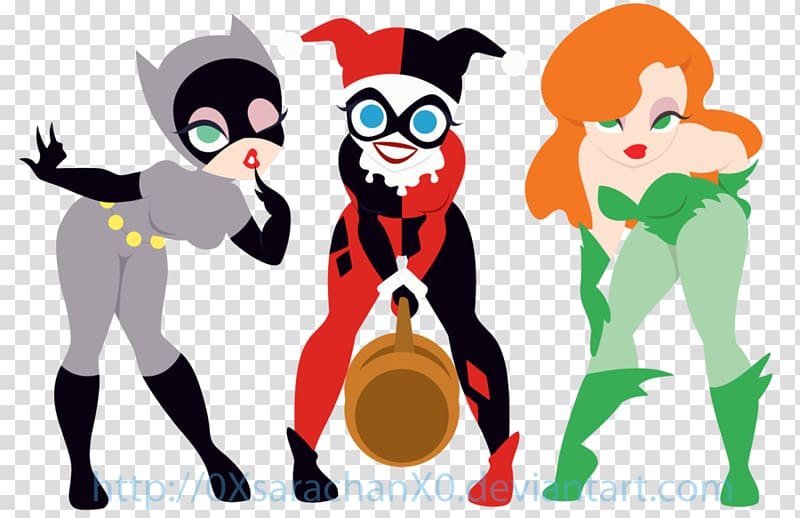 Poison Ivy Harley Quinn Catwoman Batman Gotham City Sirens, harley quinn transparent background PNG clipart