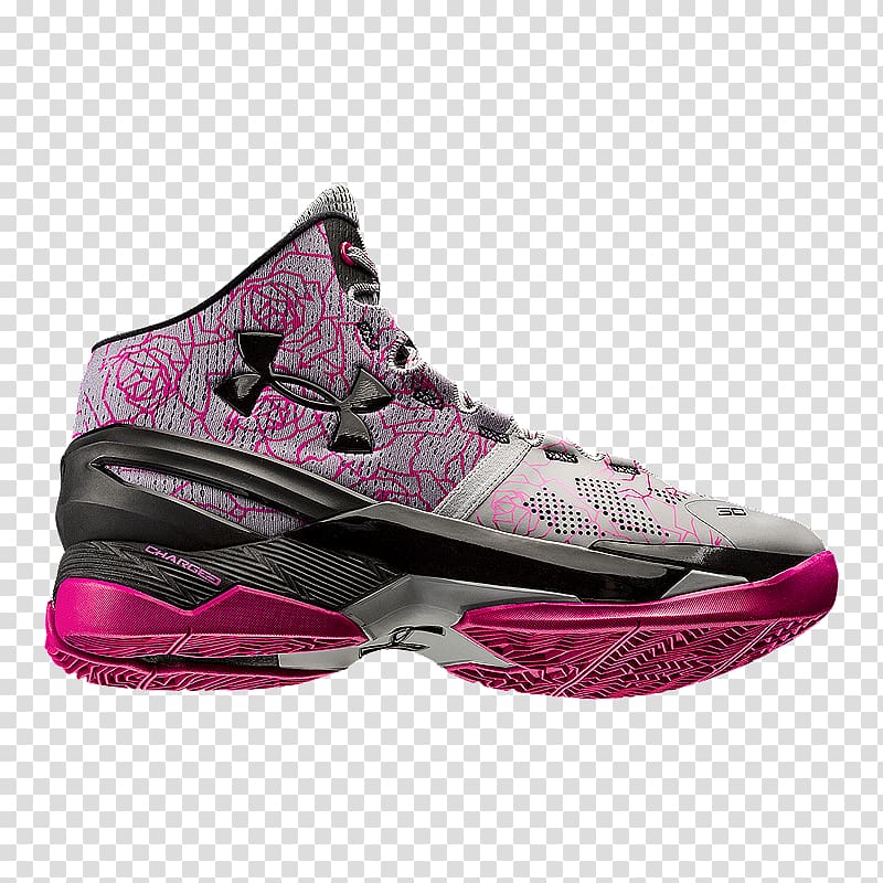 Under Armour Curry 2 Mother\'s Day Kids\' Grade-School Basketball Shoes UA Curry 2 Mothers Day, basketball shoes transparent background PNG clipart