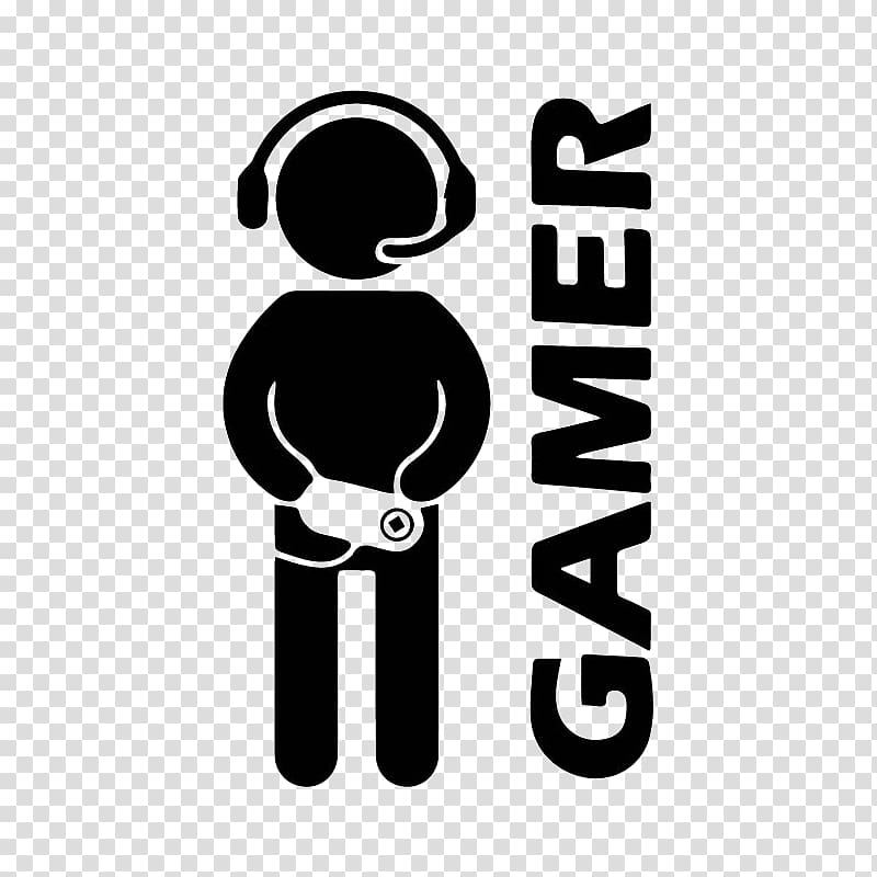 gamer text, Wall decal Video game Sticker, gamer transparent background PNG clipart