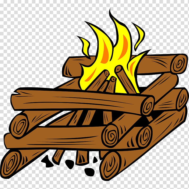 Campfire Log cabin Camping , Camping Illustrations transparent background PNG clipart