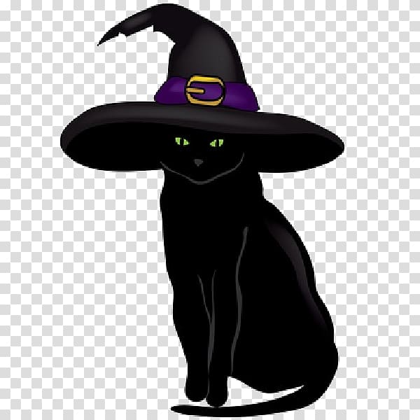 Black cat Kitten Halloween, Cat transparent background PNG clipart