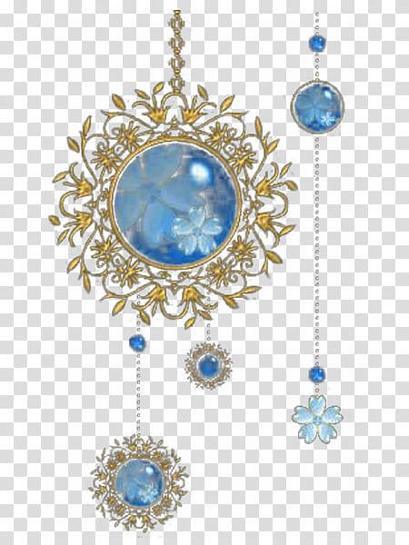 blue pendant, Ornament, Blue gemstone bead pattern transparent background PNG clipart