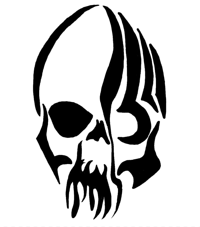 skull logo, Tattoo artist Skull , Tribal Skull Tattoos transparent background PNG clipart