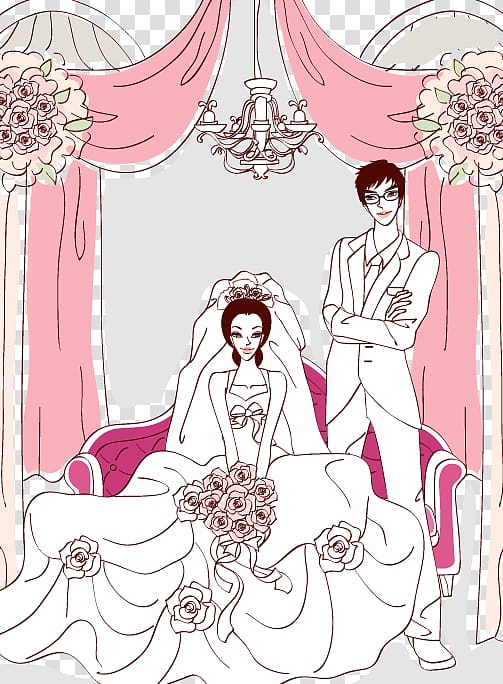 Illustration wedding transparent background PNG clipart