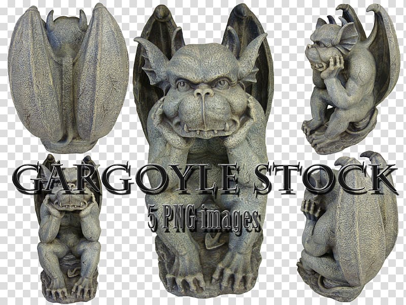 Sculpture Stone carving Gargoyle, gargoyle statues transparent background PNG clipart