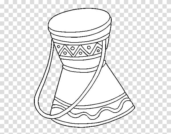 Colouring Pages Coloring book Djembe Drum Musical Instruments, African drum transparent background PNG clipart