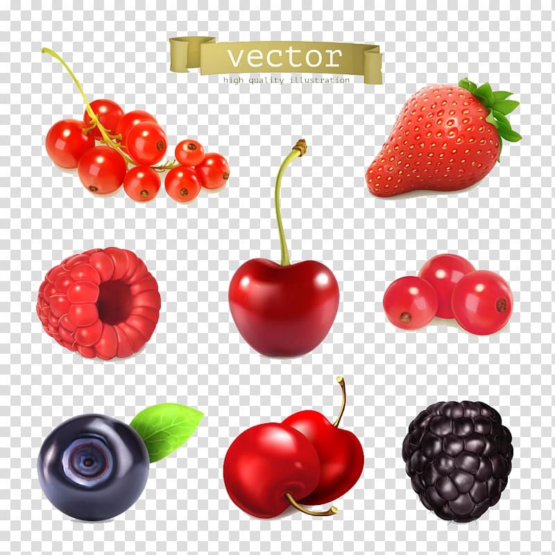 Juice Frutti di bosco Cherry Strawberry, Fresh berries cartoon transparent background PNG clipart