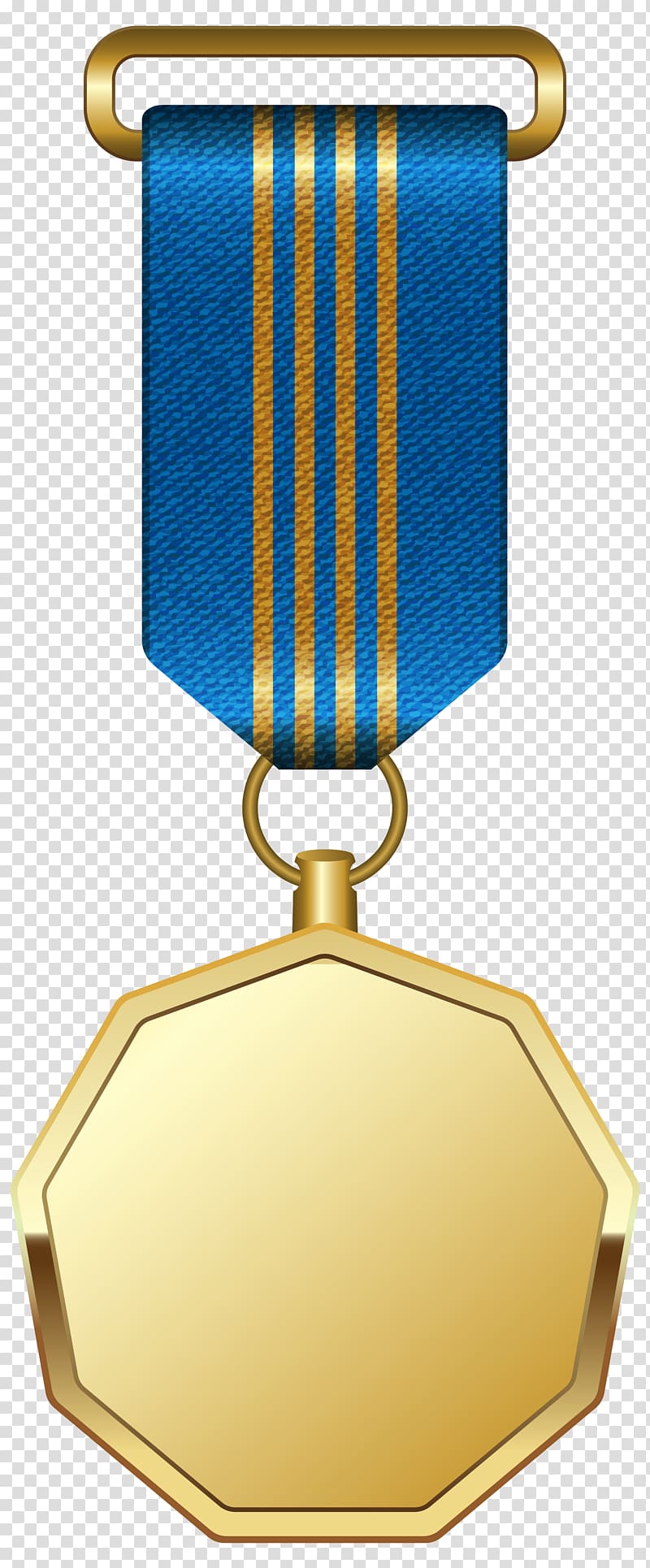 gold-colored medal illustration, Gold medal Award , Gold Medal with Blue Ribbon transparent background PNG clipart