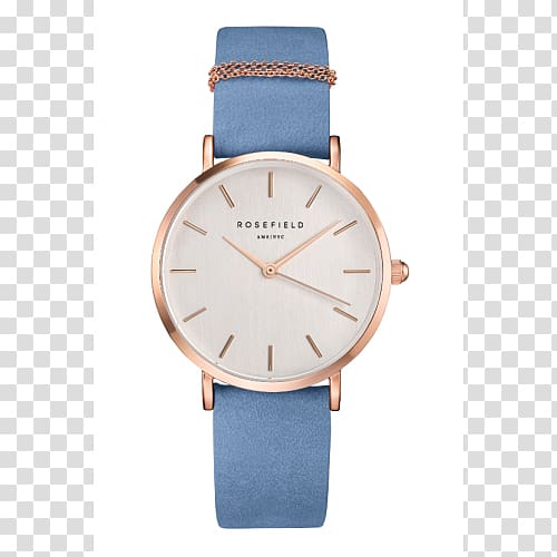 ROSEFIELD The West Village Watch Blue Jewellery Strap, watch transparent background PNG clipart