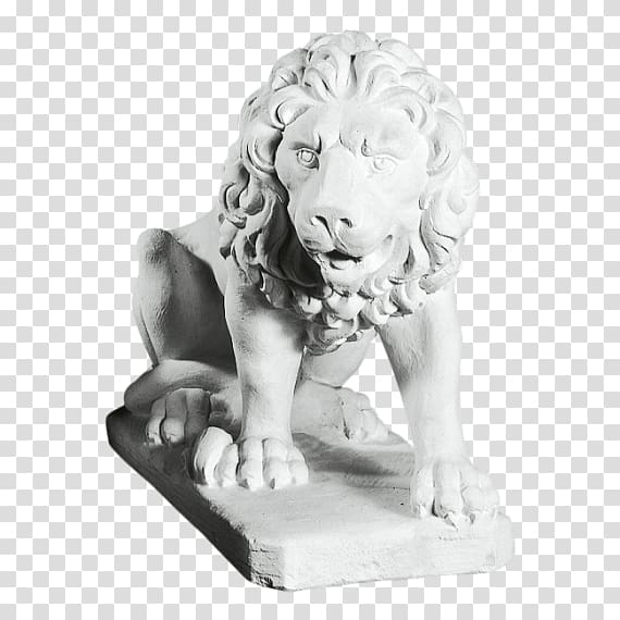 Lion Statue Classical sculpture Marble, lion transparent background PNG clipart