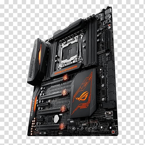 Intel LGA 2066 ASUS ROG Rampage V Edition 10 Motherboard ASUS Rampage V Extreme, LGA 2011 transparent background PNG clipart