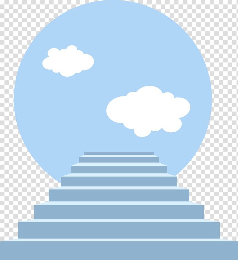 Stairs Ladder, Cloud success ladder transparent background PNG clipart