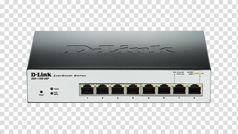 Power over Ethernet Network switch Gigabit Ethernet Port D-Link, switch transparent background PNG clipart
