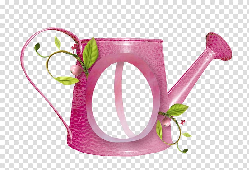 Watering can Purple Pink, Purple flowers pouring kettle ah transparent background PNG clipart