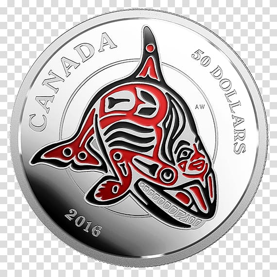 Silver coin Haida people Royal Canadian Mint Haida Gwaii, Coin transparent background PNG clipart