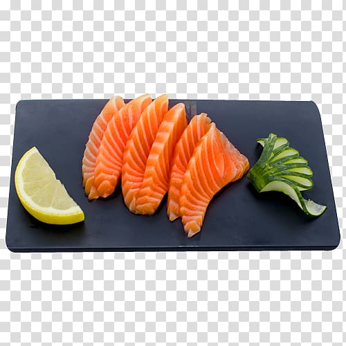 Sashimi Smoked salmon Sushi Salmon as food Platter, sushi transparent background PNG clipart