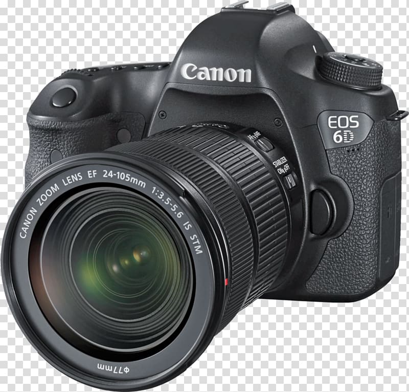 Canon EOS 6D Canon EF 24–105mm lens Canon EOS 5D Mark IV Canon EF lens mount Canon EF-S 18–55mm lens, Camaras transparent background PNG clipart