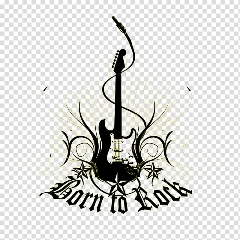 Rock music Wall decal Sticker , guitar transparent background PNG clipart